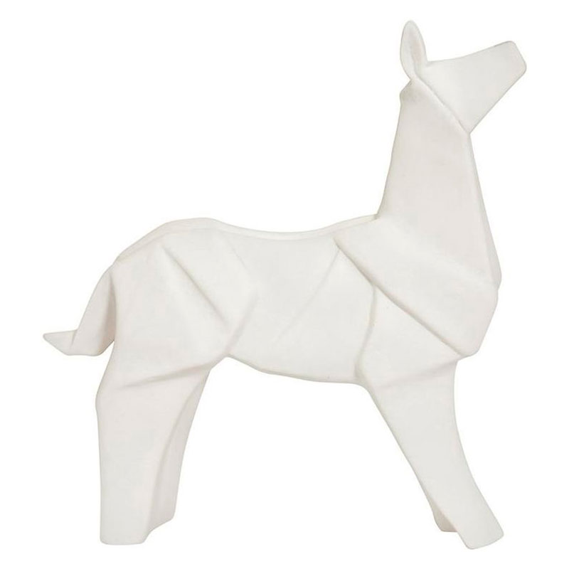 Фигурка в виде оригами керамическая белая собака White Dog Белый во Владивостоке | Loft Concept 