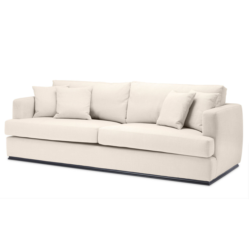 Диван Eichholtz Sofa Hallandale Молочный Черный Диван Eichholtz Sofa Hallandale Молочный Черный во Владивостоке | Loft Concept