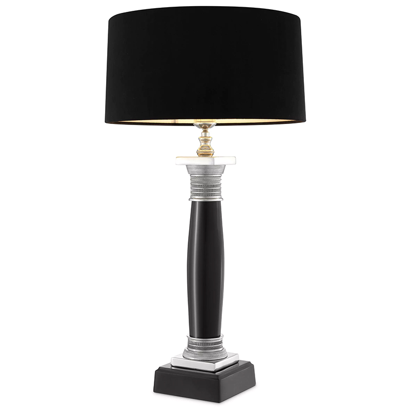 Настольная лампа Eichholtz Table Lamp Napoleon Black Черный Никель Настольная лампа Eichholtz Table Lamp Napoleon Black Черный Никель во Владивостоке | Loft Concept