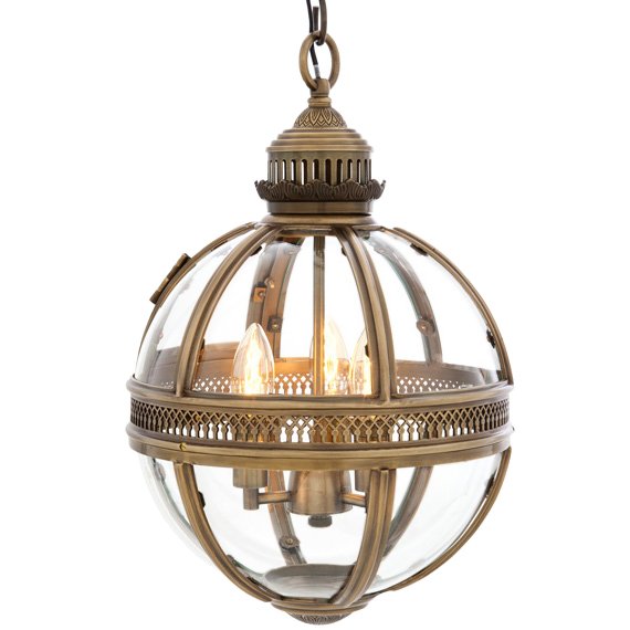 Люстра Lantern Residential Brass S Латунь Античная полированная Прозрачное Стекло Люстра Lantern Residential Brass S Латунь Античная полированная Прозрачное Стекло во Владивостоке | Loft Concept