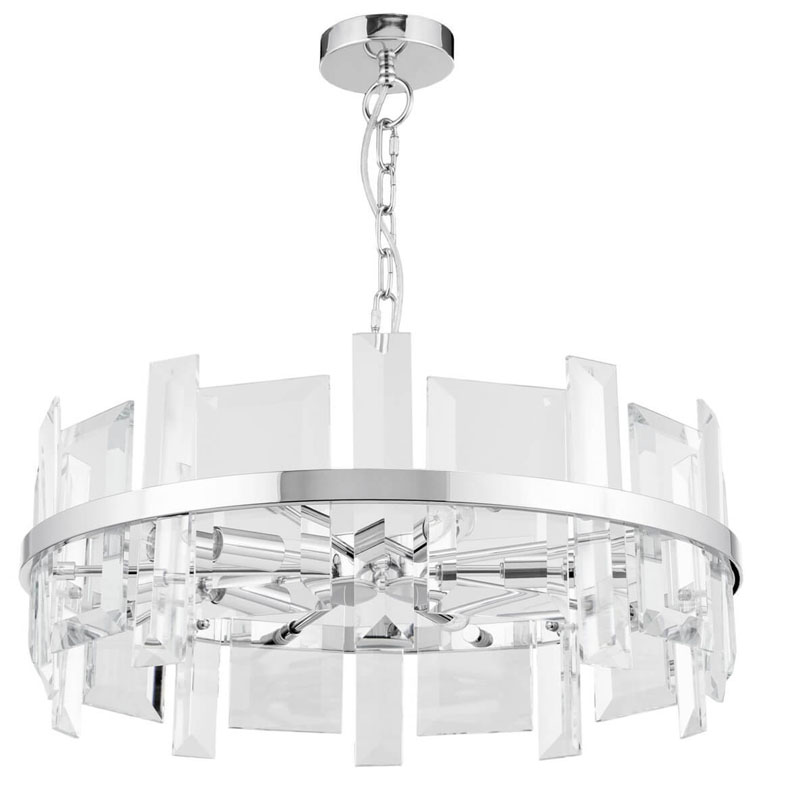 Люстра Harlow Crystal Round Chandelier chrome 5 Хром Люстра Harlow Crystal Round Chandelier chrome 5 Хром во Владивостоке | Loft Concept