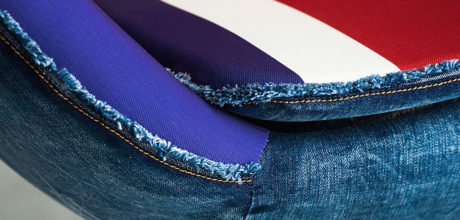 Кресло яйцо Egg Union Jack Denim Кресло яйцо Egg Union Jack Denim - Loft-Concept во Владивостоке