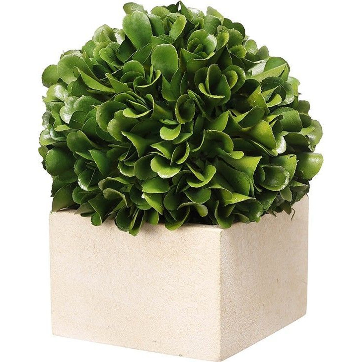 Декоративный искусственное растение Square boxwood Зеленый Бежевый Декоративный искусственное растение Square boxwood Зеленый Бежевый во Владивостоке | Loft Concept