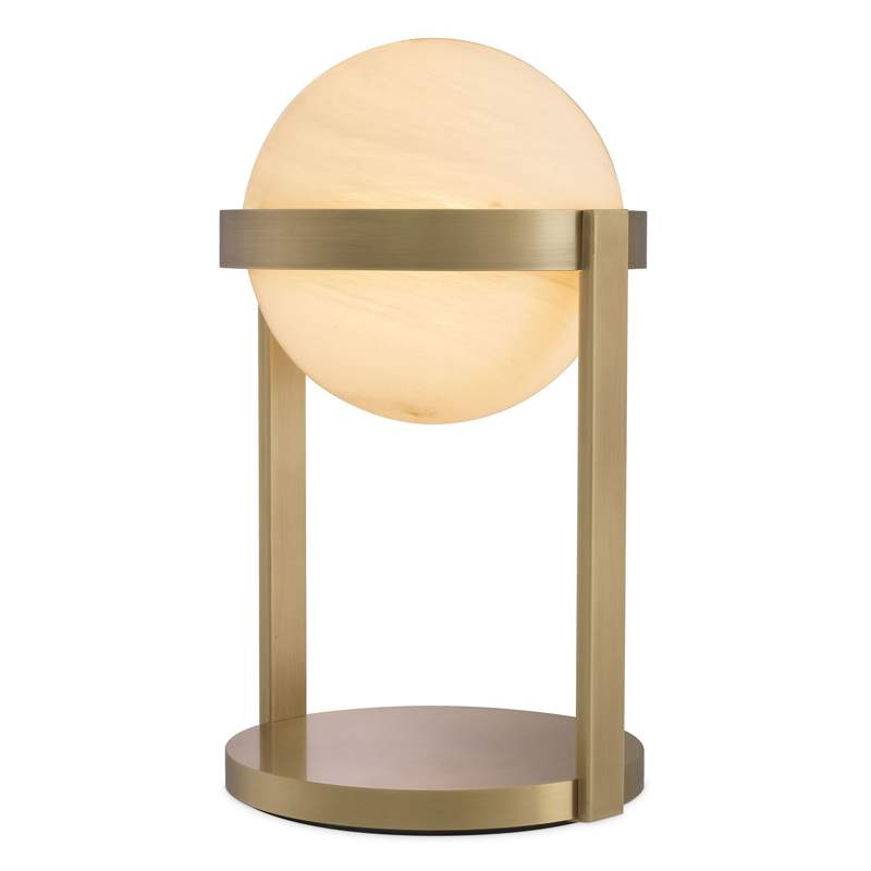 Настольная лампа Eichholtz Table Lamp Hayward brass Латунь Античная полированная Белое матовое стекло Настольная лампа Eichholtz Table Lamp Hayward brass Латунь Античная полированная Белое матовое стекло во Владивостоке | Loft Concept