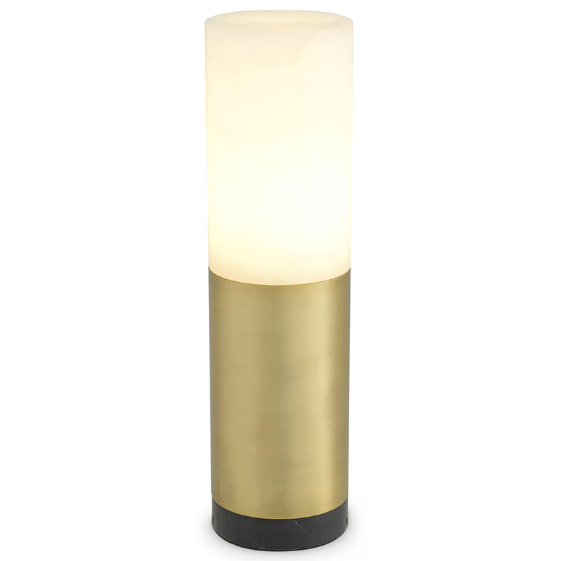 Настольная лампа Eichholtz Table Lamp McLean 11 cm Черный Мрамор Nero Латунь Бежевый Настольная лампа Eichholtz Table Lamp McLean 11 cm Черный Мрамор Nero Латунь Бежевый во Владивостоке | Loft Concept