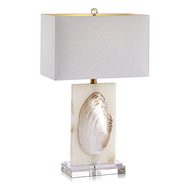 Настольная лампа Mother of Pearl Sink Перламутровый Белый Настольная лампа Mother of Pearl Sink Перламутровый Белый во Владивостоке | Loft Concept