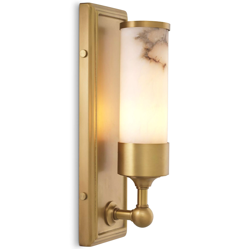 Бра Eichholtz Wall Lamp Valentine Alabaster Бежевый Белый Мрамор Bianco Латунь Бра Eichholtz Wall Lamp Valentine Alabaster Бежевый Белый Мрамор Bianco Латунь во Владивостоке | Loft Concept