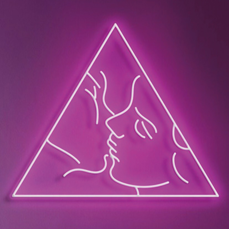 Неоновая настенная лампа Kiss Neon Wall Lamp Розовый Розовый Неоновая настенная лампа Kiss Neon Wall Lamp Розовый Розовый во Владивостоке | Loft Concept