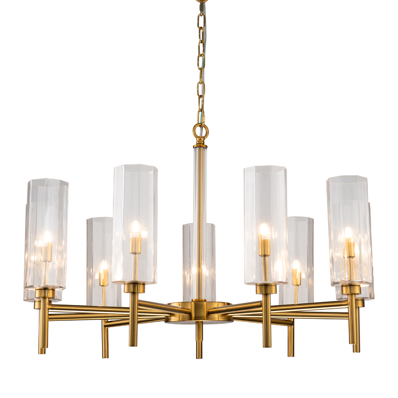 Люстра Claudine Chandelier 80 Латунь Прозрачный Люстра Claudine Chandelier 80 Латунь Прозрачный во Владивостоке | Loft Concept