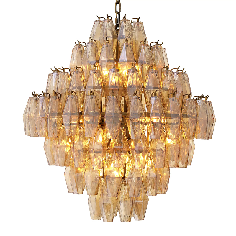 Люстра Eichholtz Chandelier Benini L Amber Янтарный Латунь Люстра Eichholtz Chandelier Benini L Amber Янтарный Латунь во Владивостоке | Loft Concept