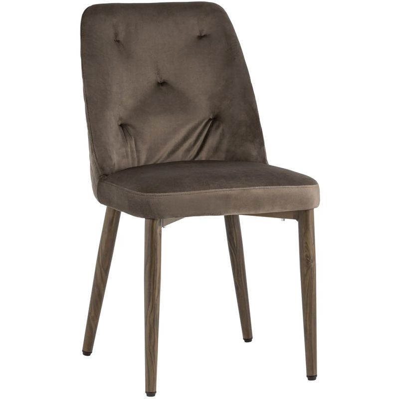 Стул Emma Chair Коричневый Велюр Коричневый во Владивостоке | Loft Concept 