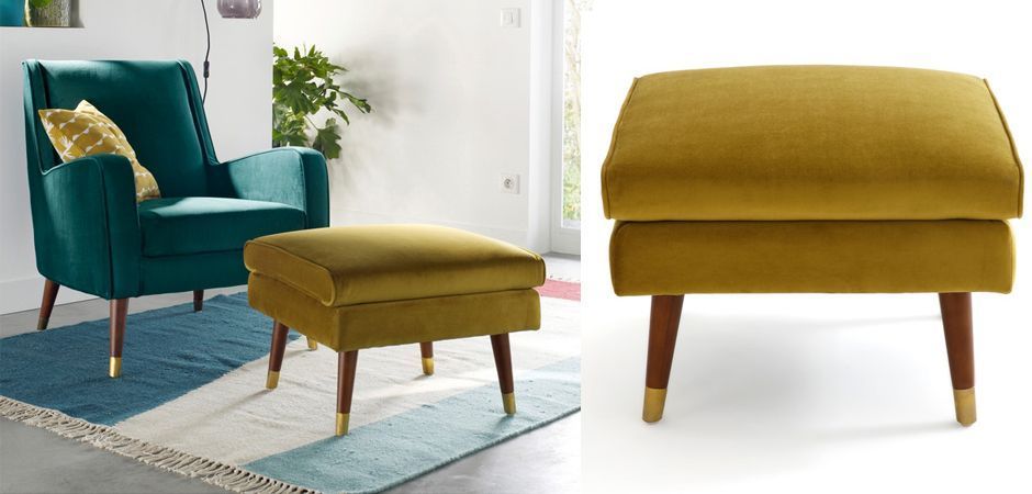 Пуф Classic Furniture горчичный Пуф Classic Furniture горчичный - Loft-Concept во Владивостоке
