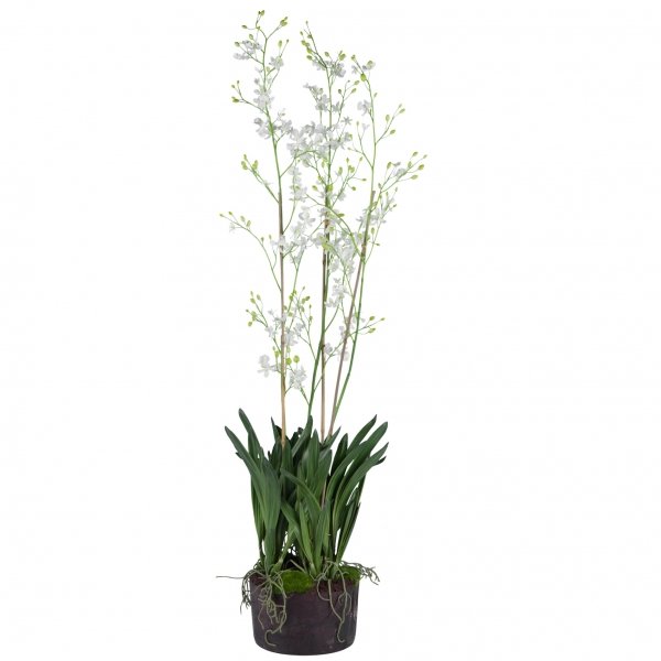 Декоративный искусственный цветок Tropical Flower Черный Зеленый Белый Декоративный искусственный цветок Tropical Flower Черный Зеленый Белый во Владивостоке | Loft Concept
