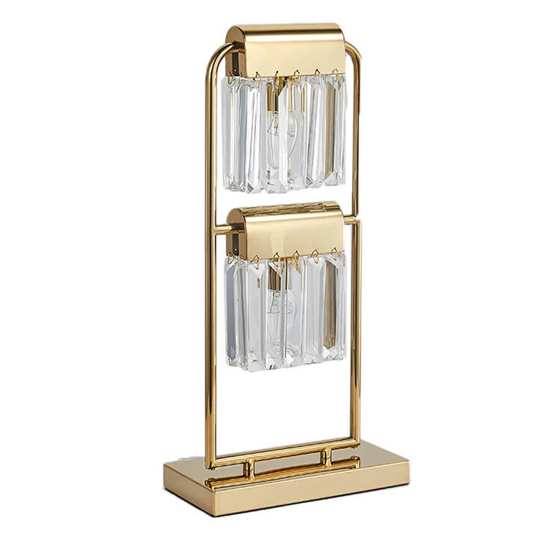 Настольная лампа Crystal Pendants gold 2 Глянцевое золото Прозрачное Стекло Настольная лампа Crystal Pendants gold 2 Глянцевое золото Прозрачное Стекло во Владивостоке | Loft Concept