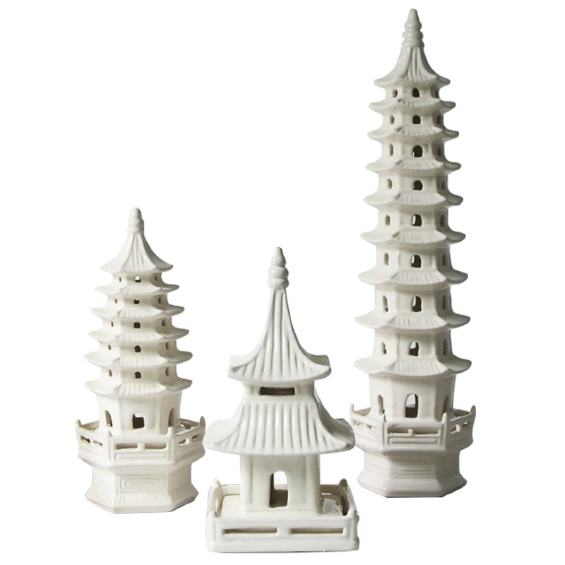 Комплект из 3-х статуэток Japanese Pagoda Комплект из 3-х статуэток Japanese Pagoda во Владивостоке | Loft Concept