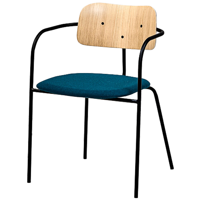 Стул Pilar Loft Stool blue Черный Морская синь Древесина Стул Pilar Loft Stool blue Черный Морская синь Древесина во Владивостоке | Loft Concept