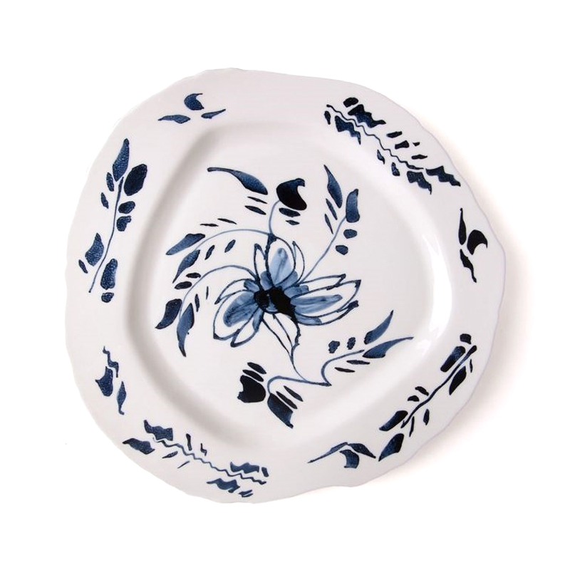Тарелка Seletti English Delft Белый Синий Тарелка Seletti English Delft Белый Синий во Владивостоке | Loft Concept