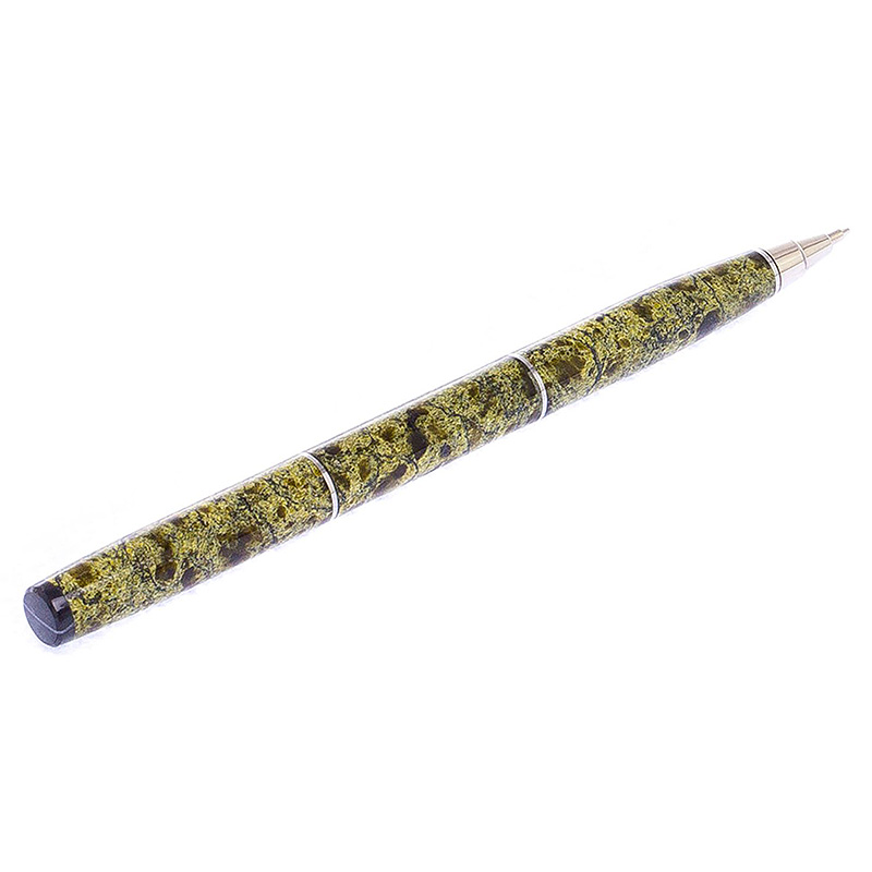 Ручка шариковая из натурального камня Змеевик Stone Pens Зеленый Серебряный Ручка шариковая из натурального камня Змеевик Stone Pens Зеленый Серебряный во Владивостоке | Loft Concept