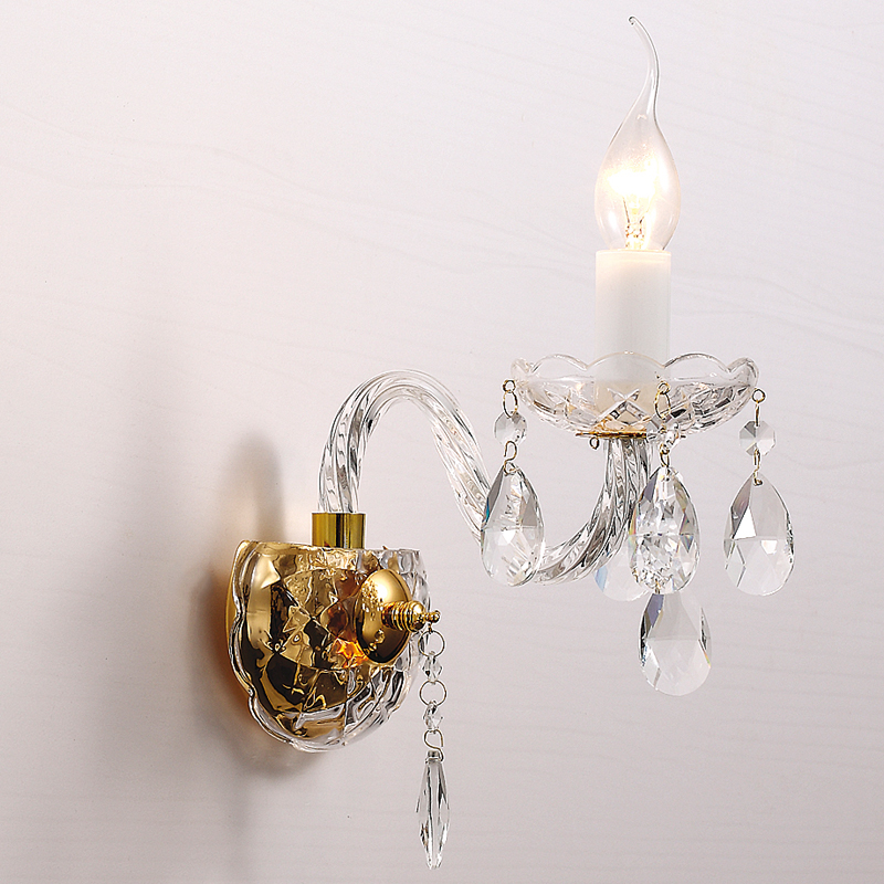 Бра Megane Sconce One Глянцевое золото Прозрачный Бра Megane Sconce One Глянцевое золото Прозрачный во Владивостоке | Loft Concept
