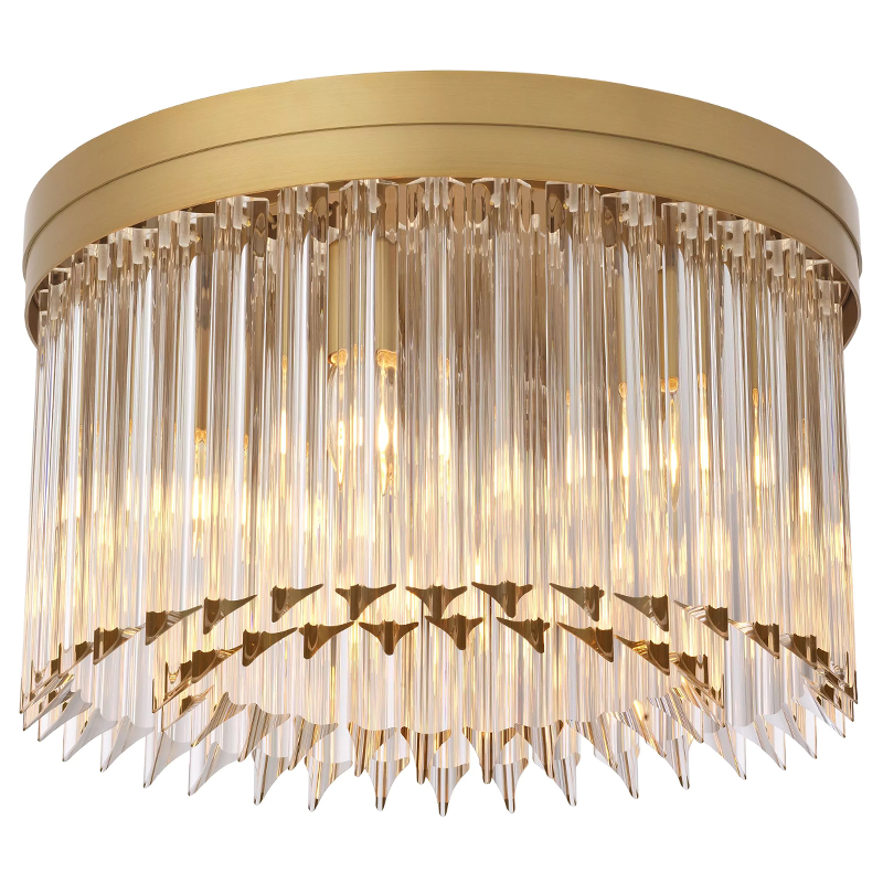 Потолочный светильник Eichholtz Ceiling Lamp Evina Латунь Прозрачное Стекло Потолочный светильник Eichholtz Ceiling Lamp Evina Латунь Прозрачное Стекло во Владивостоке | Loft Concept