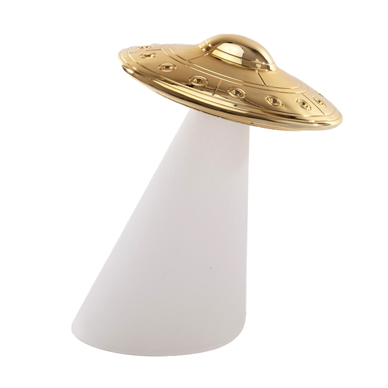 Настольная лампа Seletti Roswell Белый Золотой Настольная лампа Seletti Roswell Белый Золотой во Владивостоке | Loft Concept