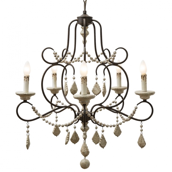 Люстра Wood Myst chandelier Черный Бежевый Люстра Wood Myst chandelier Черный Бежевый во Владивостоке | Loft Concept