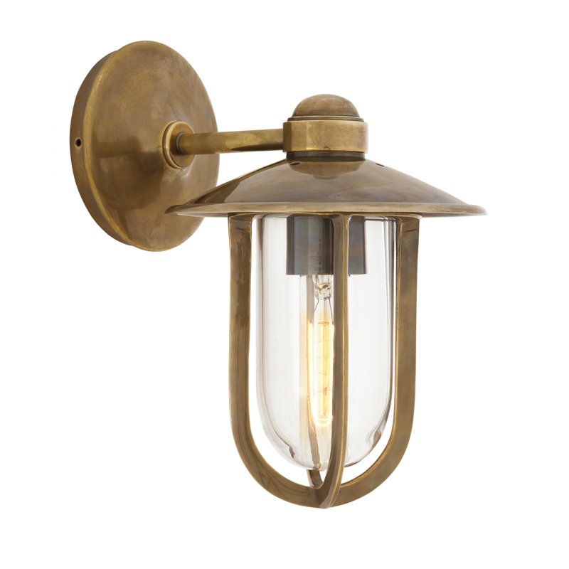 Бра Eichholtz Wall Lamp Seg Harbour Brass Латунь Античная полированная Прозрачное Стекло Бра Eichholtz Wall Lamp Seg Harbour Brass Латунь Античная полированная Прозрачное Стекло во Владивостоке | Loft Concept