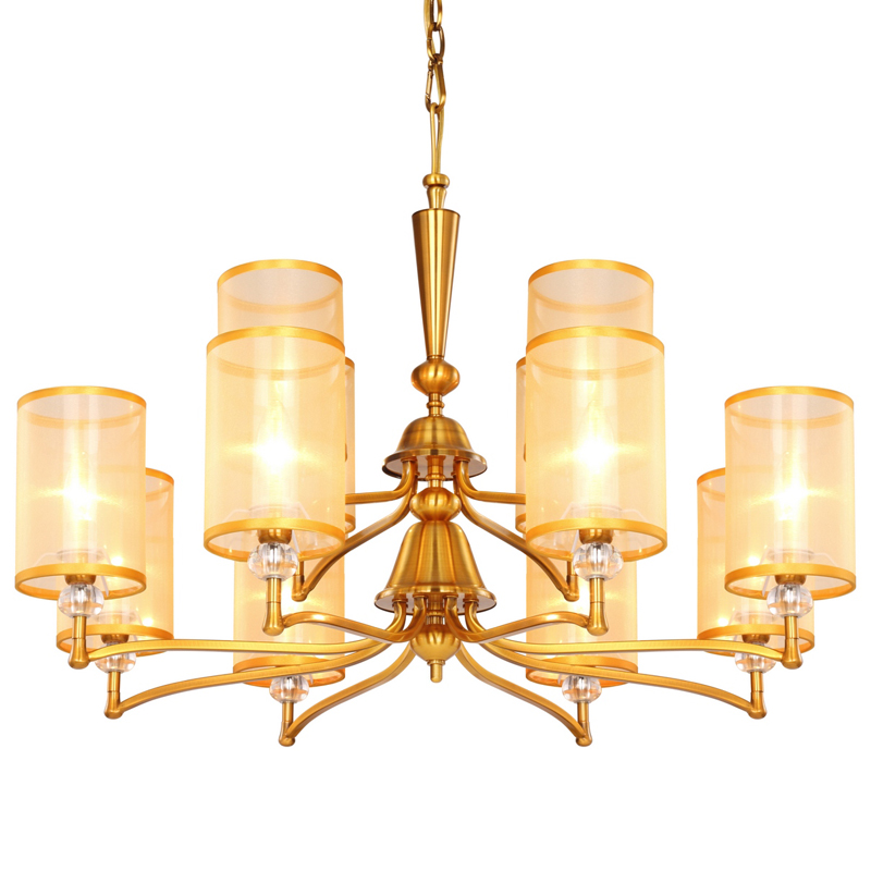 Люстра Boniface Chandelier Double Латунь Золотой Шампань Прозрачный Люстра Boniface Chandelier Double Латунь Золотой Шампань Прозрачный во Владивостоке | Loft Concept