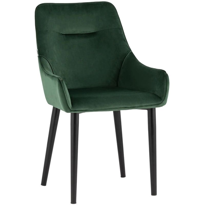Стул Joan Chair Темно-Зеленый Велюр Зеленый Черный Стул Joan Chair Темно-Зеленый Велюр Зеленый Черный во Владивостоке | Loft Concept