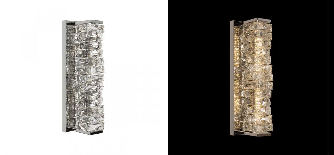 Хрустальное Бра Reduced Transparent Cubes Серебро - фото №1