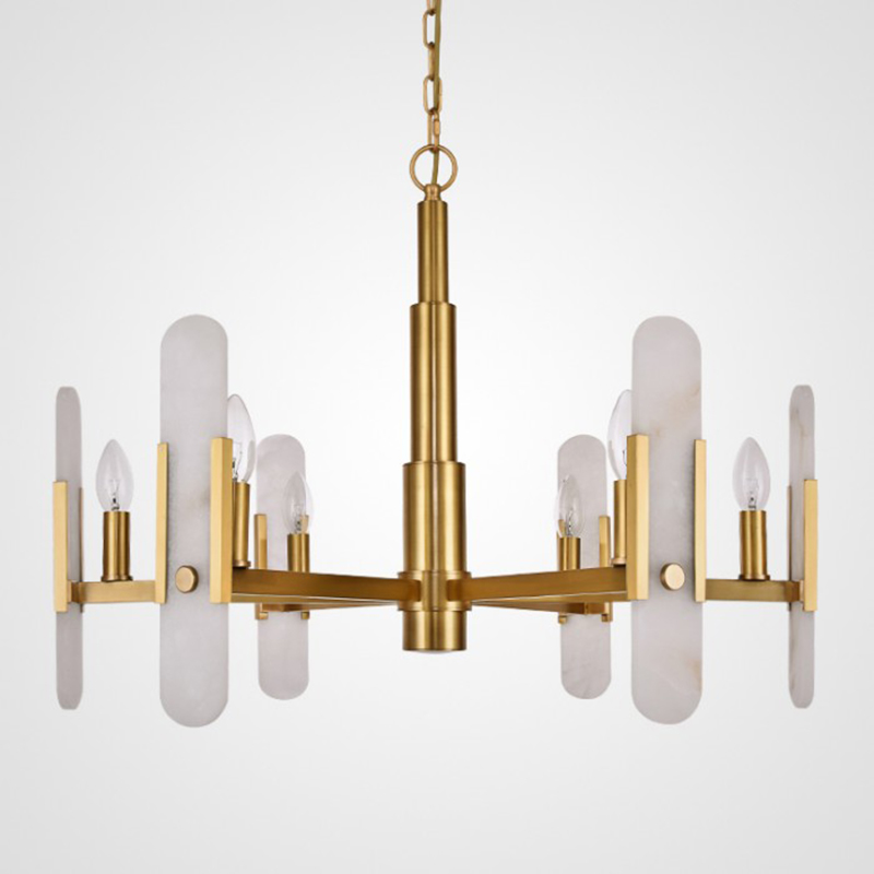 Люстра Kazaoir Chandelier Латунь Белый Люстра Kazaoir Chandelier Латунь Белый во Владивостоке | Loft Concept