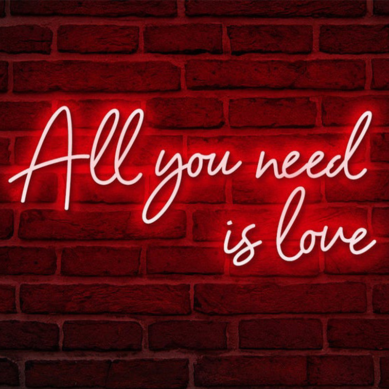 Неоновая настенная лампа All You Need is Love Neon Wall Lamp Красный Прозрачный Красный Неоновая настенная лампа All You Need is Love Neon Wall Lamp Красный Прозрачный Красный во Владивостоке | Loft Concept