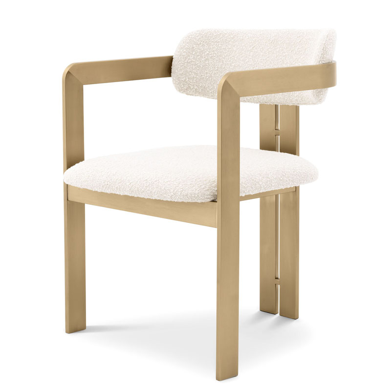 Стул Eichholtz DINING CHAIR DONATO Кремовый Золотой во Владивостоке | Loft Concept 