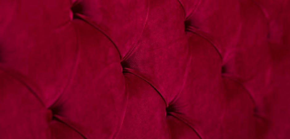 Кровать двуспальная с изголовьем красная Button - фото №1