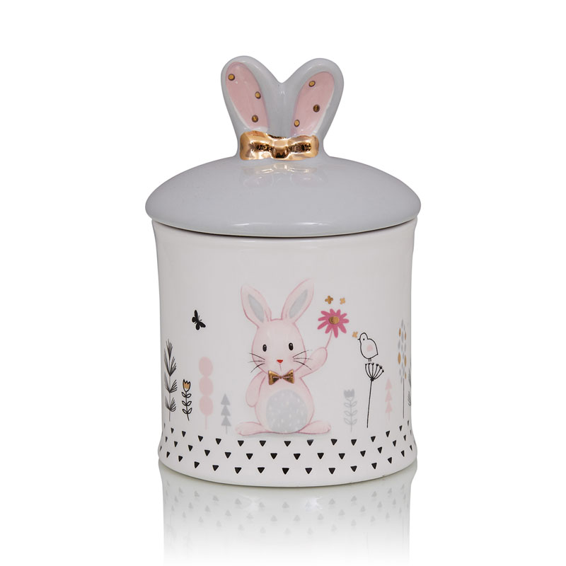Ваза Kids Vase Bunny II Розовый пастельный Серый Ваза Kids Vase Bunny II Розовый пастельный Серый во Владивостоке | Loft Concept