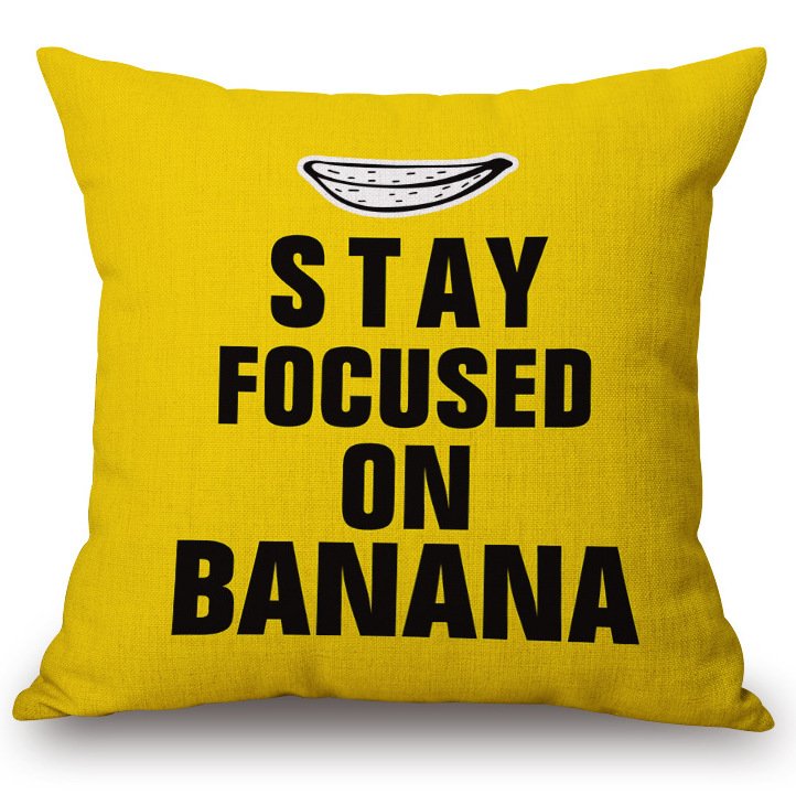 Декоративная подушка Stay Focused on Banana Желтый Декоративная подушка Stay Focused on Banana Желтый во Владивостоке | Loft Concept