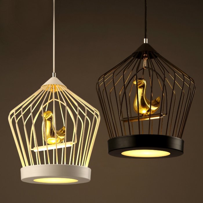 Подвесной светильник Cage Golden Bird  во Владивостоке | Loft Concept 