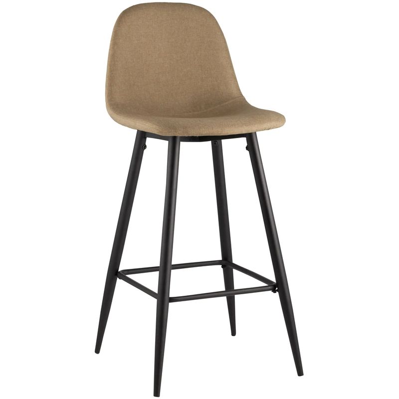 Барный Стул Archie Chair Бежевая Рогожка Бежевый Черный Барный Стул Archie Chair Бежевая Рогожка Бежевый Черный во Владивостоке | Loft Concept