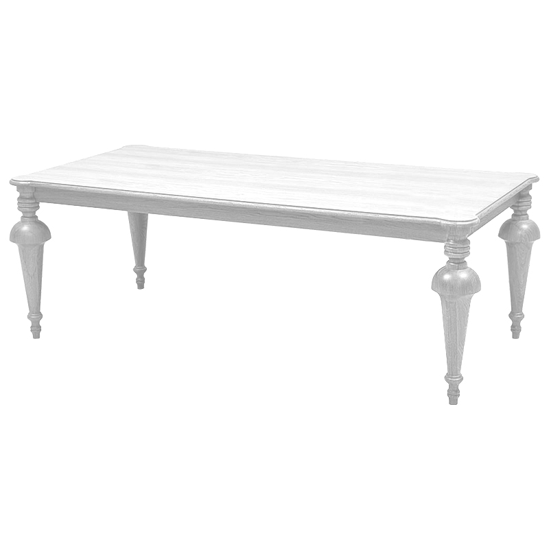 Обеденный деревянный стол Kelise White Dinner Table Белый Белый Обеденный деревянный стол Kelise White Dinner Table Белый Белый во Владивостоке | Loft Concept