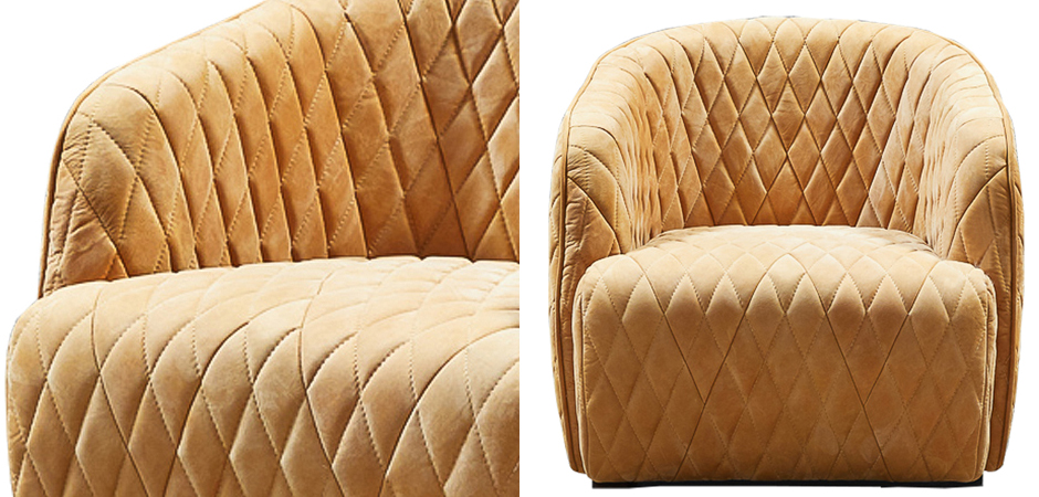 Кресло Rhombuses Upholstery Armchair Milk Caramel Кресло Rhombuses Upholstery Armchair Milk Caramel - Loft-Concept во Владивостоке