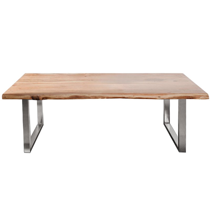 Обеденный стол Brutal Wood Акация Нержавеющая сталь Обеденный стол Brutal Wood Акация Нержавеющая сталь во Владивостоке | Loft Concept