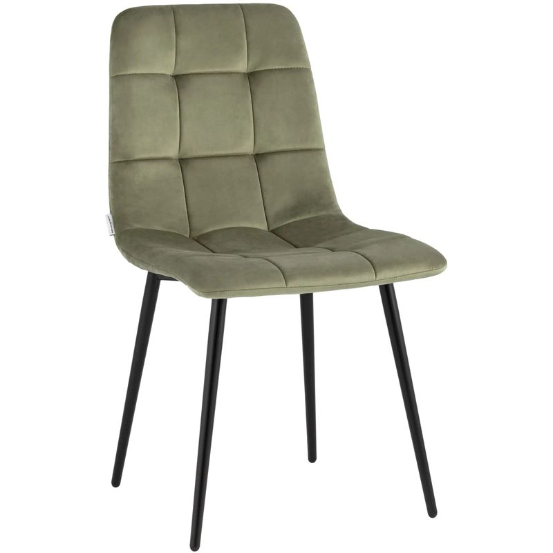 Стул NANCY Chair Пыльно-Оливковый Велюр Оливковый Черный во Владивостоке | Loft Concept 