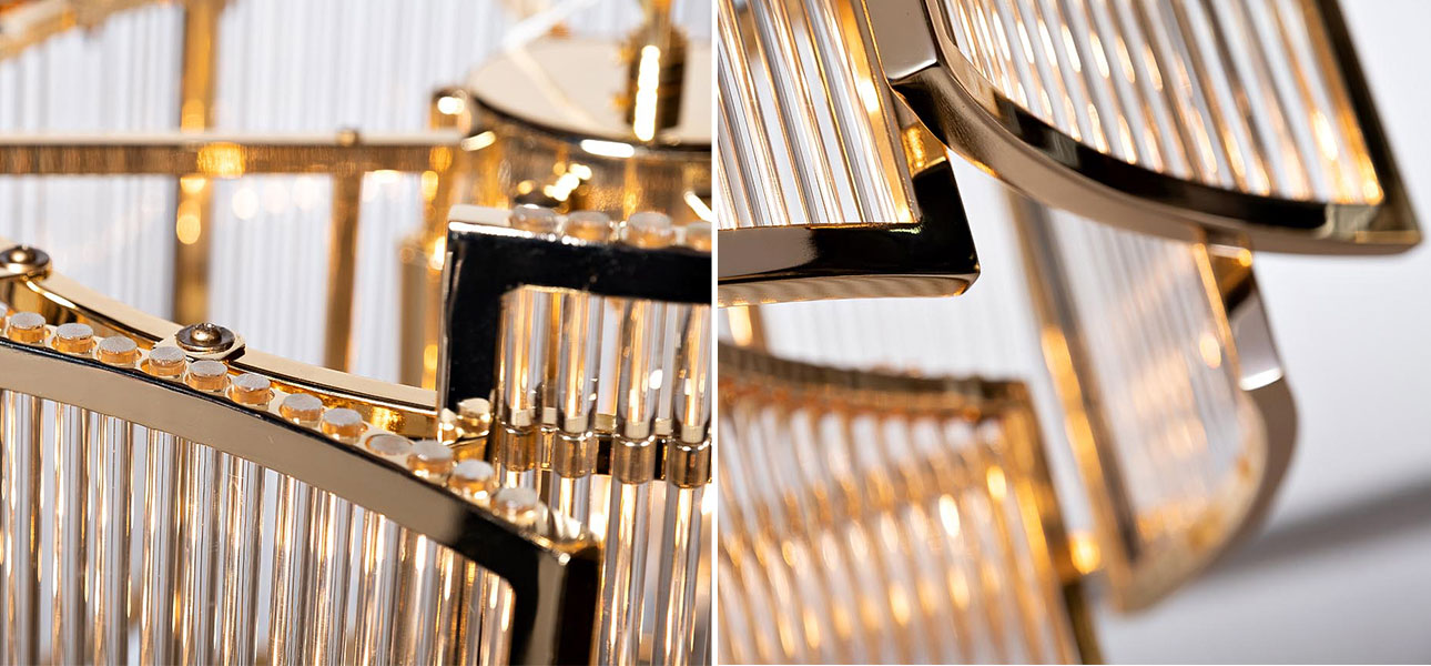 Люстра стеклянная Layering of glass - фото