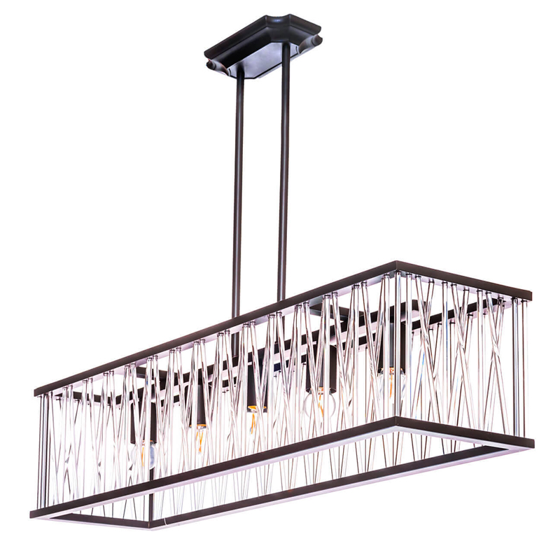 Люстра Lamp Inside The Frame Rectangle Черный Люстра Lamp Inside The Frame Rectangle Черный во Владивостоке | Loft Concept