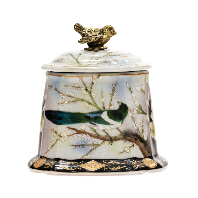 Шкатулка Round Box Colored Bird Мульти Бронза Шкатулка Round Box Colored Bird Мульти Бронза во Владивостоке | Loft Concept