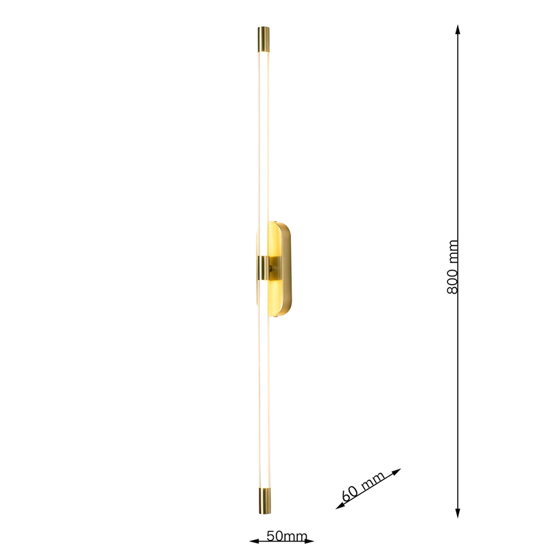 Бра Trumpet tube Double Золотое 80 см Бра Trumpet tube Double Золотое 80 см во Владивостоке