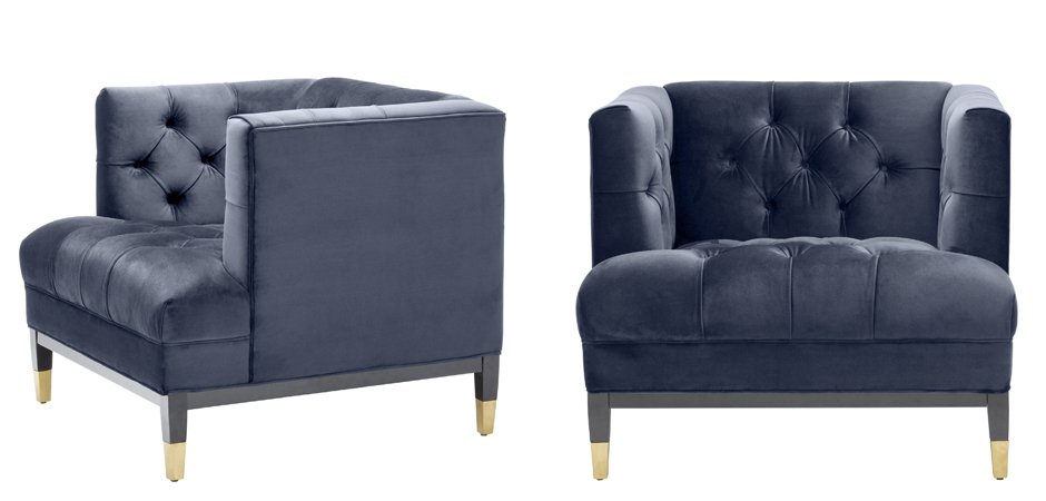 Кресло Eichholtz Chair Castelle Blue Кресло Eichholtz Chair Castelle Blue - Loft-Concept во Владивостоке
