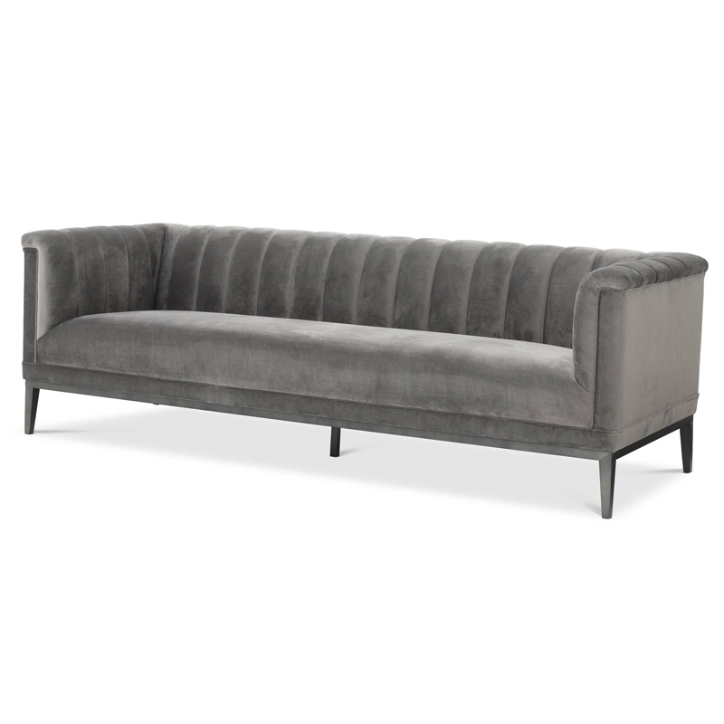 Диван Eichholtz Sofa Raffles grey Серый Темная бронза Диван Eichholtz Sofa Raffles grey Серый Темная бронза во Владивостоке | Loft Concept