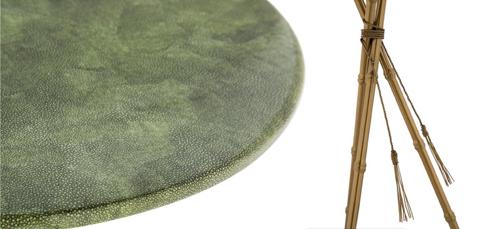 Green Stingray Skin Side Tables Green Stingray Skin Side Tables - Loft-Concept во Владивостоке