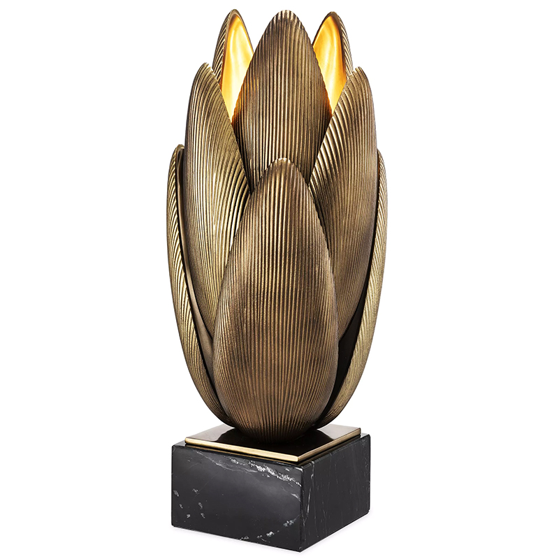Настольная лампа Eichholtz Table Lamp Blossom Латунь Винтажная латунь Черный Мрамор Nero Настольная лампа Eichholtz Table Lamp Blossom Латунь Винтажная латунь Черный Мрамор Nero во Владивостоке | Loft Concept
